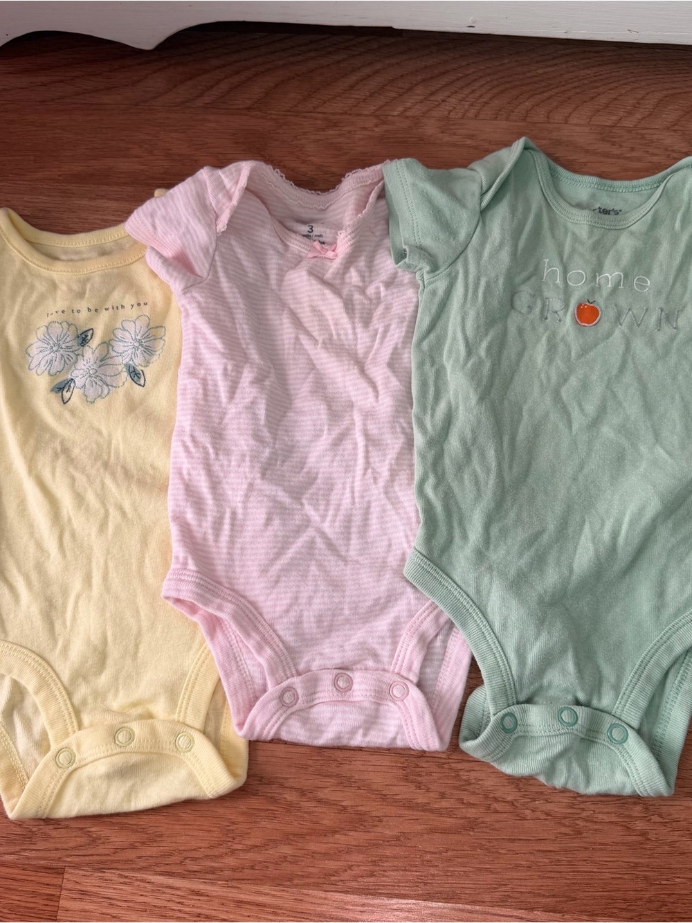 3 Carters 3 Month Bodysuits